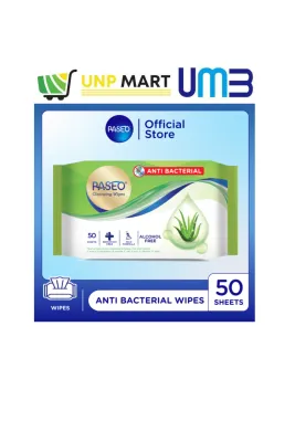 PASEO WIPES ANTI BACTERIAL 50s