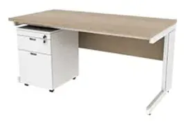 Meja Guru/ Meja Kerja/ Meja 1 Biro/ Meja Staff UNIM MKS02 Desk dengan Mobile Pedestal