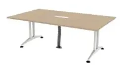 Meja Rapat Double Pole Rectangular 2100(W) x 1200(D) x 730(H) Cable box MDF, CBB SIERRA MR09