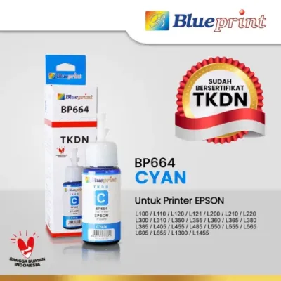 Tinta Epson 664 Blueprint For Printer 70ml CYAN TKDN